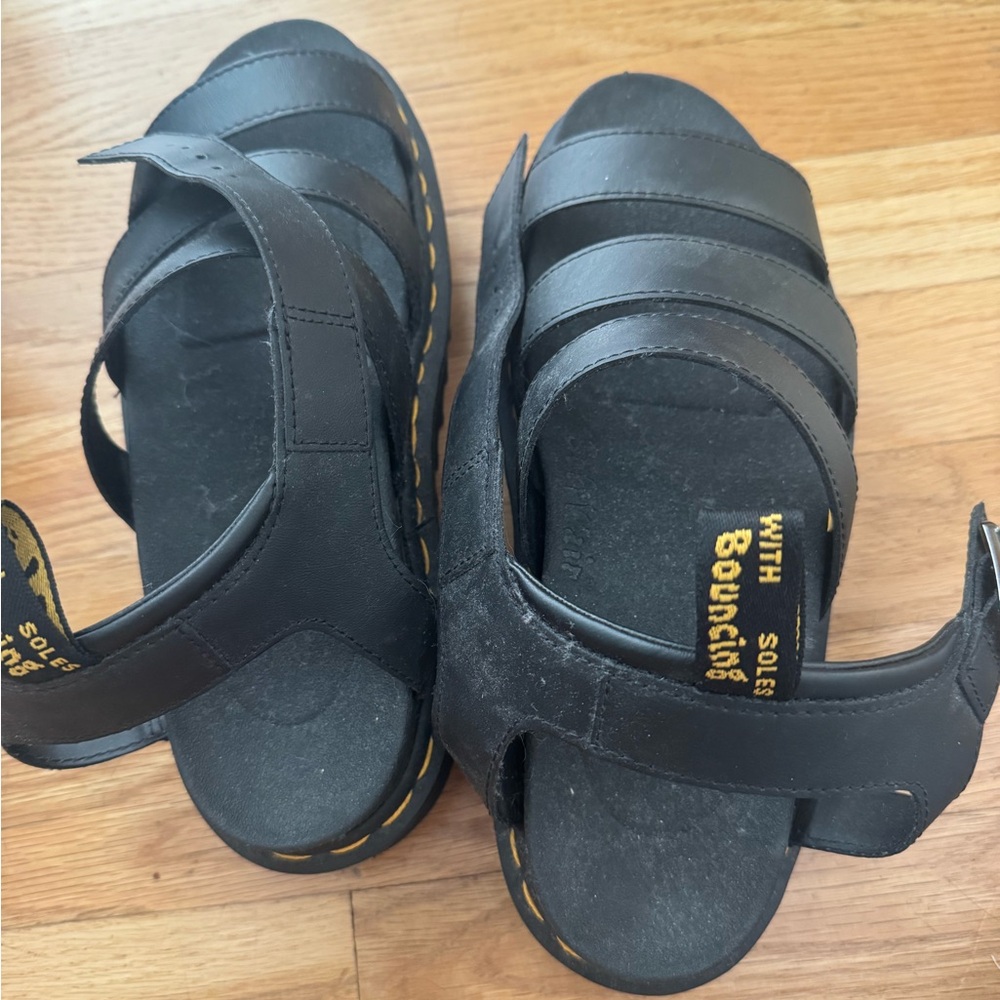 Dr. Martens Black Leather Sandals